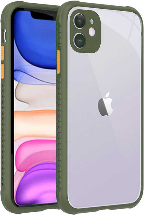 iPhone 11 Kılıf mnc Kaff Kapak-Açık Yeşil