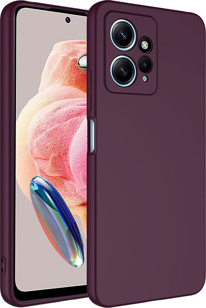 Xiaomi Redmi Note 12 4g Kılıf Mnc Mara Laaakan Kapak-Koyu Mor