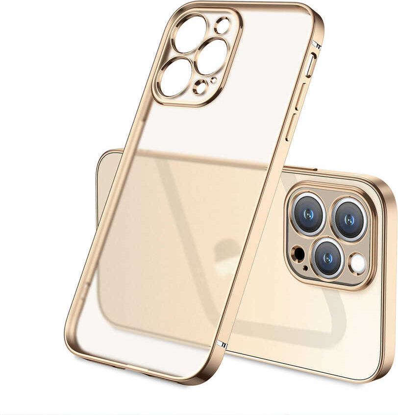 iPhone 13 Pro Kılıf Mnc Mat Gbox Kapak-Gold