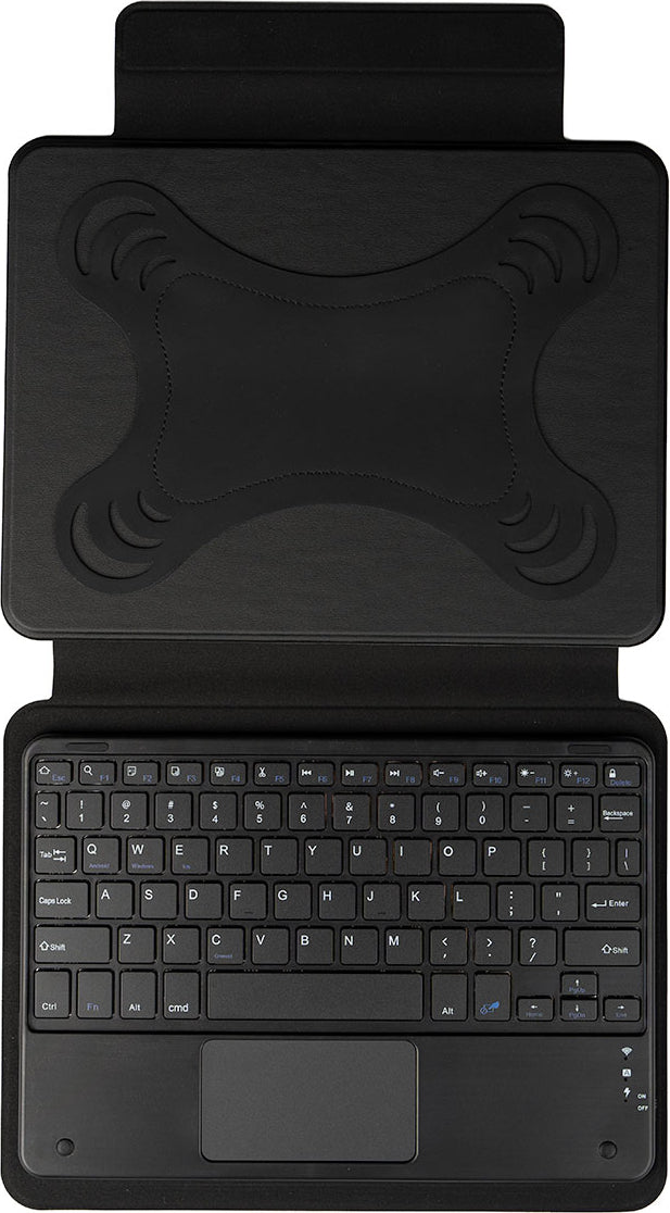 Uyumlu Mnc Border Keyboard 13" Inç Universal Bluetooh Bağlantılı Standlı Klavyeli Tablet Kılıfı-Siyah