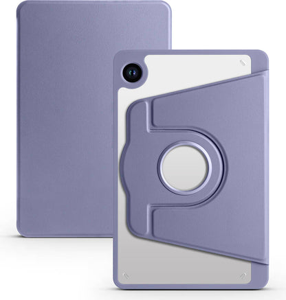 Galaxy Tab A9 Kılıf Uyumlu Mnc Termik Kalem Bölmeli Dönebilen Standlı Kılıf-Lavendery Gray