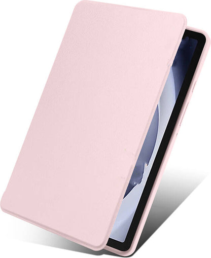 Galaxy Tab A9 Kılıf Uyumlu Mnc Termik Kalem Bölmeli Dönebilen Standlı Kılıf-Lavendery Gray