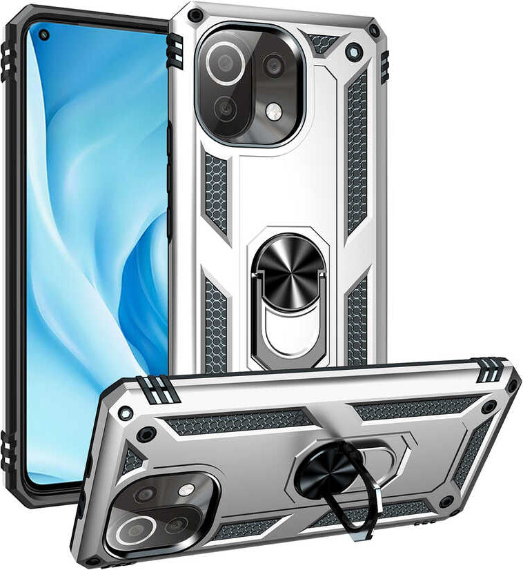 Xiaomi Mi 11 Lite Kılıf Mnc Vega Kapak-Gri