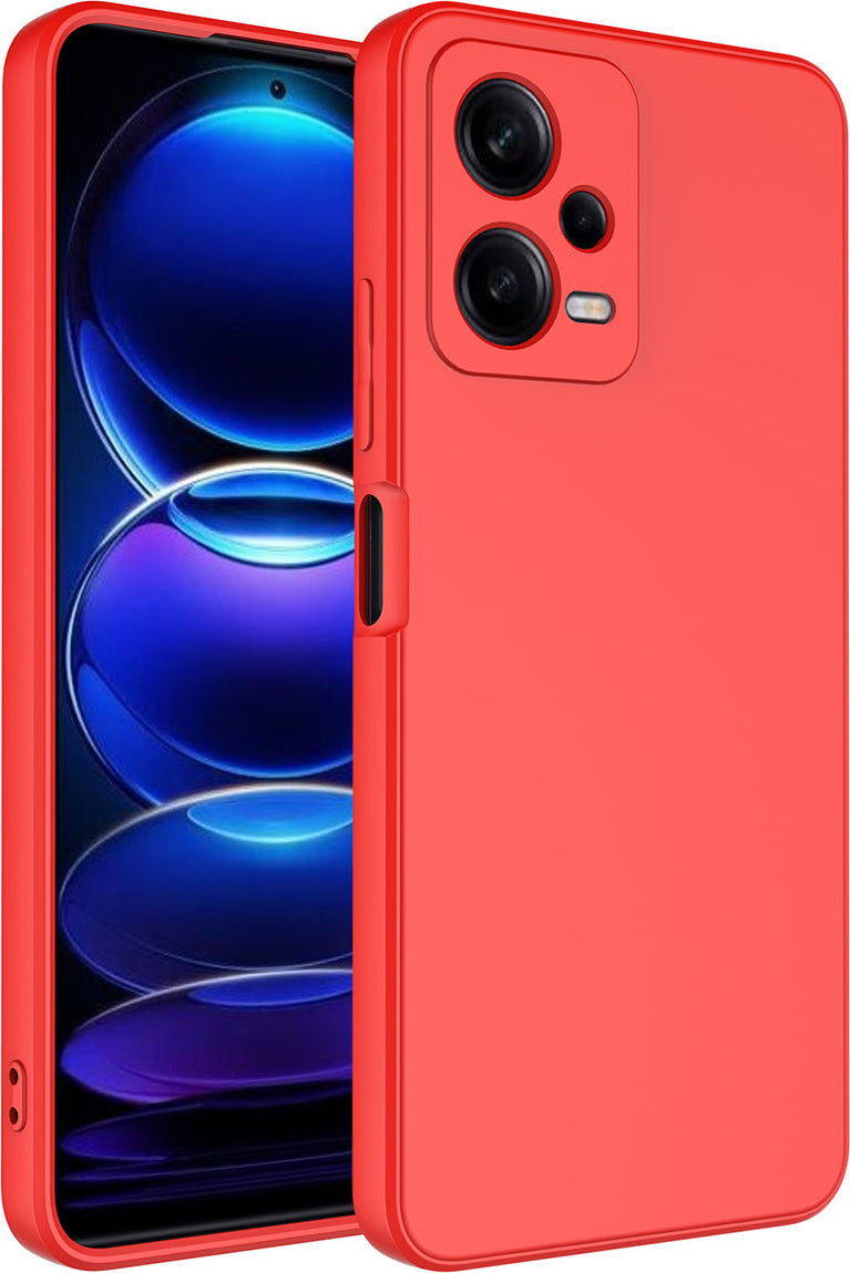 Xiaomi Redmi Note 12 5g Kılıf Mnc Mara Laaakan Kapak-Kırmızı