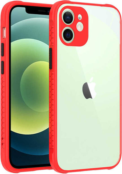 iPhone 12 Kılıf mnc Kaff Kapak-Kırmızı
