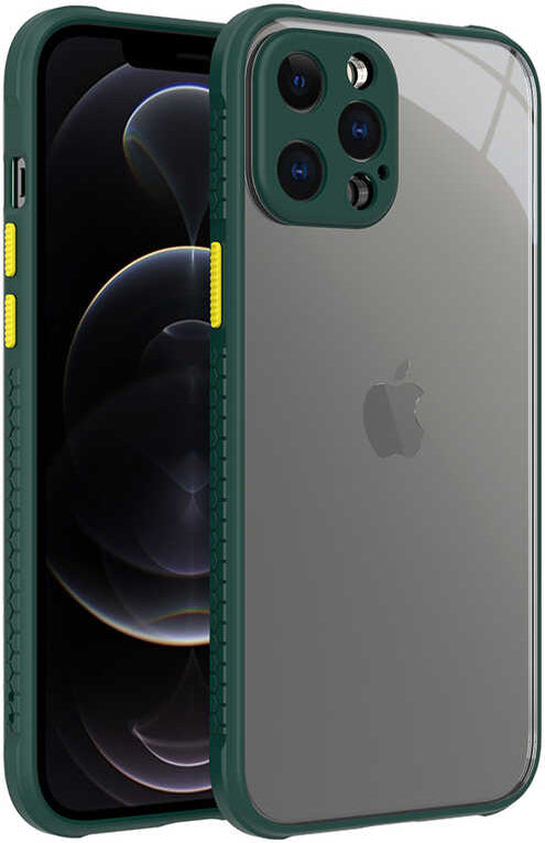 iPhone 12 Pro Max Kılıf mnc Kaff Kapak-Koyu Yeşil