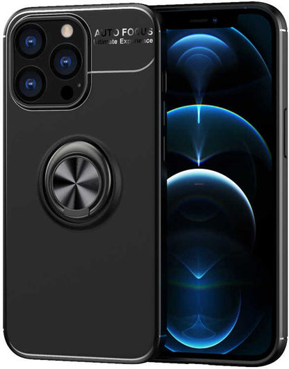 iPhone 13 Pro Kılıf Mnc Ravel Silikon Kapak-Siyah