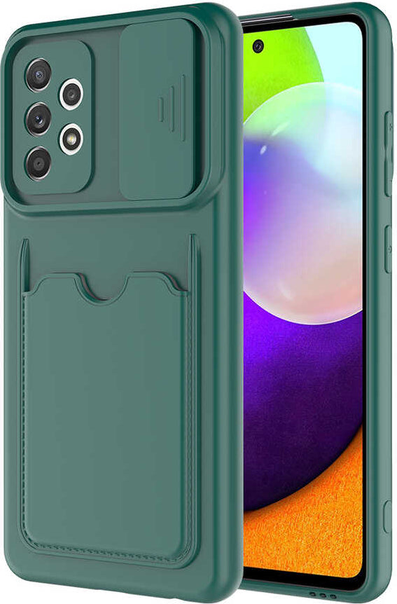 Galaxy A72 Kılıf mnc Kartix Kapak-Koyu Yeşil