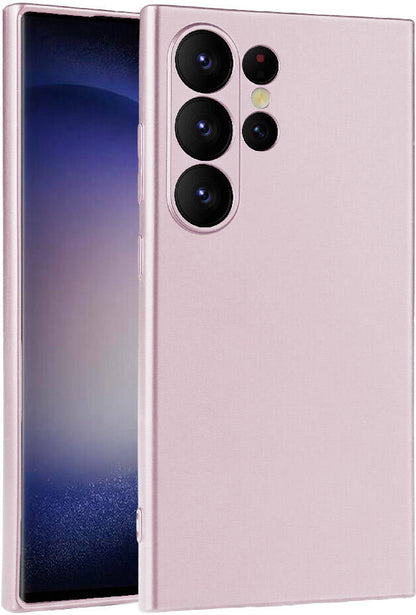 Galaxy S24 Ultra Kılıf Mnc Premier Silikon Kapak-Rose Gold
