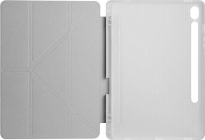 Galaxy Tab S9 Fe Kılıf  Uyumlu Mnc Tri Folding Kalem Bölmeli Standlı Kılıf-Koyu Yeşil