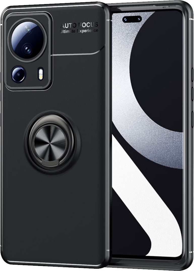 Xiaomi Mi 13 Lite Kılıf Mnc Ravel Silikon Kapak-Siyah