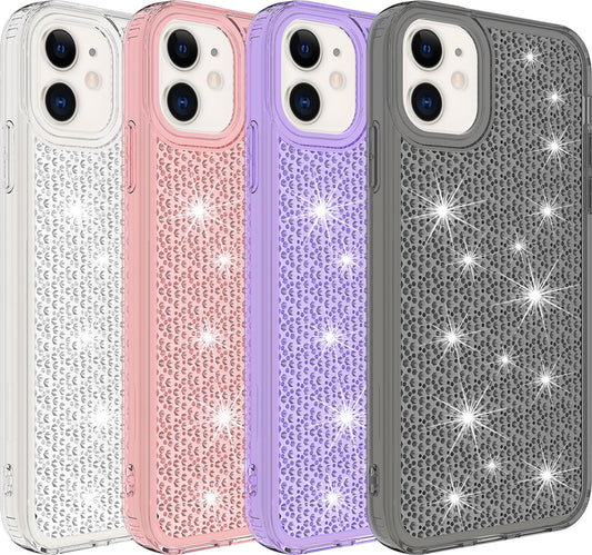 Apple iPhone 11 Kılıf Airbagli Parlak Tasarımlı Mnc Snow Kapak-Pembe