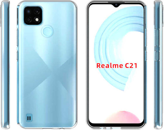 Realme C21 Kılıf Mnc Süper Silikon Kapak-Renksiz