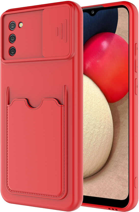 Galaxy A02S Kılıf mnc Kartix Kapak-Kırmızı