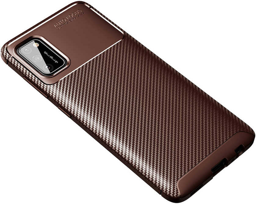 Galaxy A02S Kılıf Mnc Negro Silikon Kapak-Kahverengi