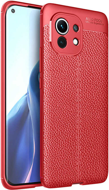 Xiaomi Mi 11 Kılıf Mnc Niss Silikon Kapak-Kırmızı