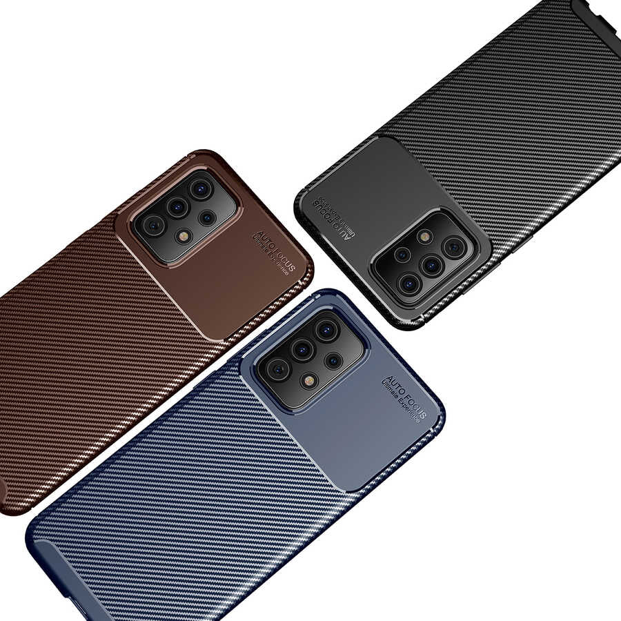Galaxy A52 Kılıf Mnc Negro Silikon Kapak-Kahverengi