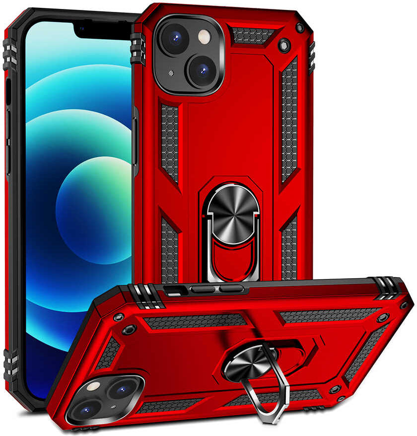 Apple iPhone 14 Plus Kılıf Mnc Vega Kapak-Kırmızı