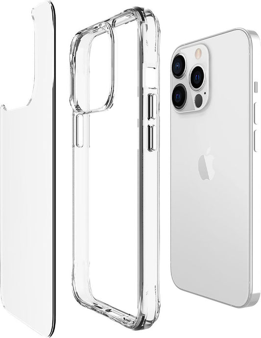 Apple iPhone 13 Pro Kılıf Mnc Şeffaf Ultra Ince Airbag Tasarımlı Okka Kapak-Renksiz