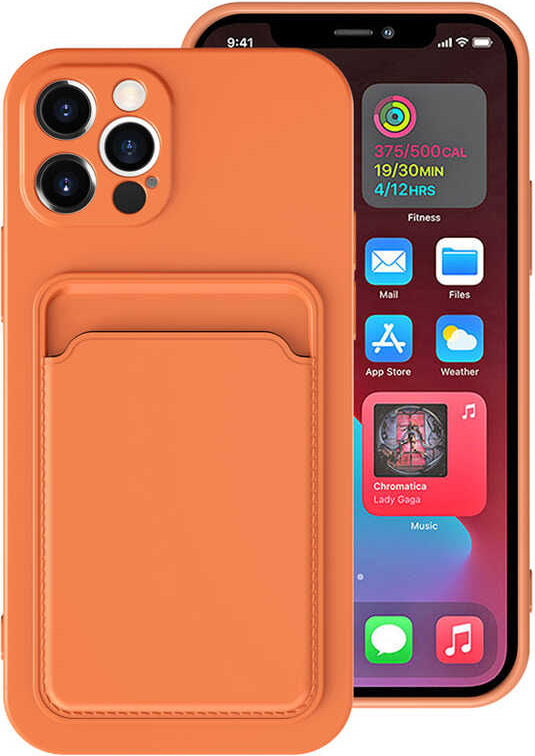iPhone 12 Pro Max Kılıf mnc Ofix Kapak-Turuncu