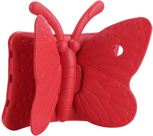 iPad Mini 5. Nesil  Uyumlu Mnc Butterfly Standlı Tablet Kılıf-Kırmızı