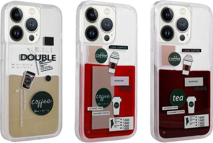 Apple iPhone 14 Pro Kılıf Desenli Sıvılı Mnc Drink Silikon Kapak-No2