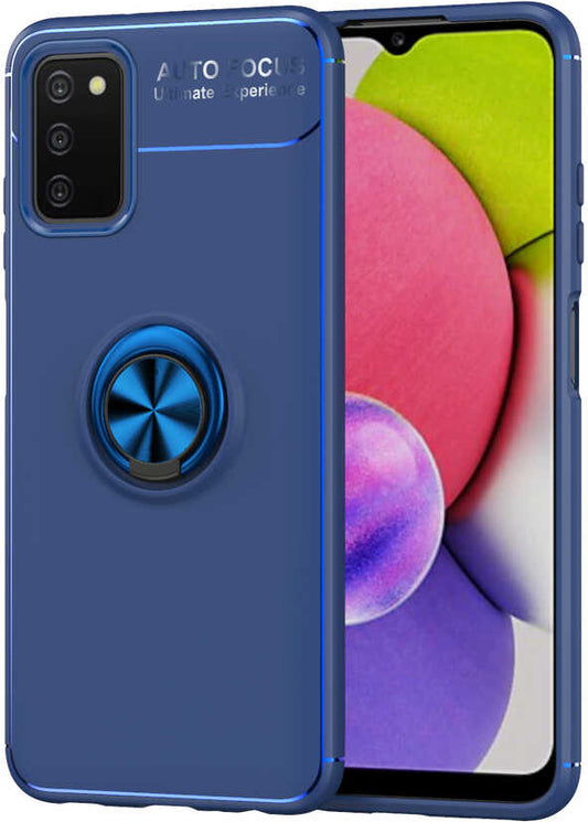 Galaxy A03S Kılıf Mnc Ravel Silikon Kapak-Mavi