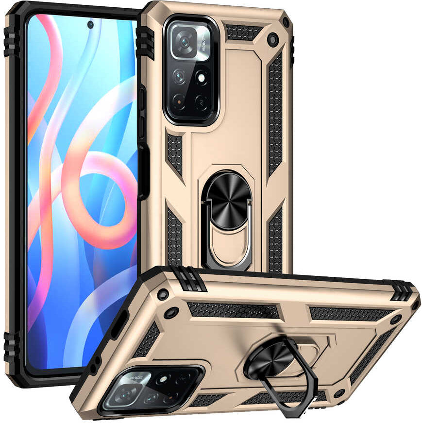 Xiaomi Redmi Note 11T 5g Kılıf Mnc Vega Kapak-Gold