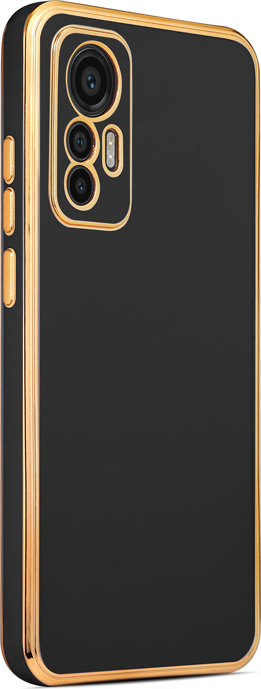 Xiaomi Xiaomi 12 Lite Kılıf Mnc Bark Kapak-Siyah