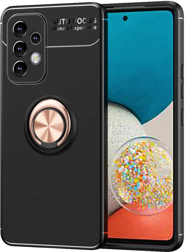 Galaxy A33 5g Kılıf Mnc Ravel Silikon Kapak-Siyah-Rose Gold