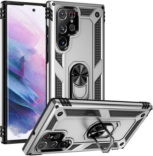 Galaxy S22 Ultra Kılıf Mnc Vega Kapak-Gri