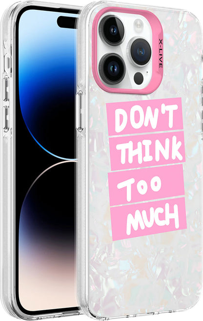Apple iPhone 14 Pro Max Kılıf Mermer Desenli Mnc Marbello Kapak-Pembe