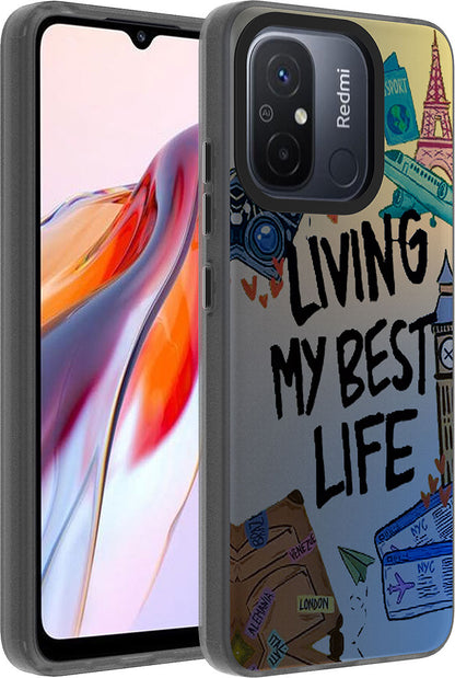 Xiaomi Redmi 12C Kılıf Desenli Mnc Dragon Sert Kapak-Seyahat