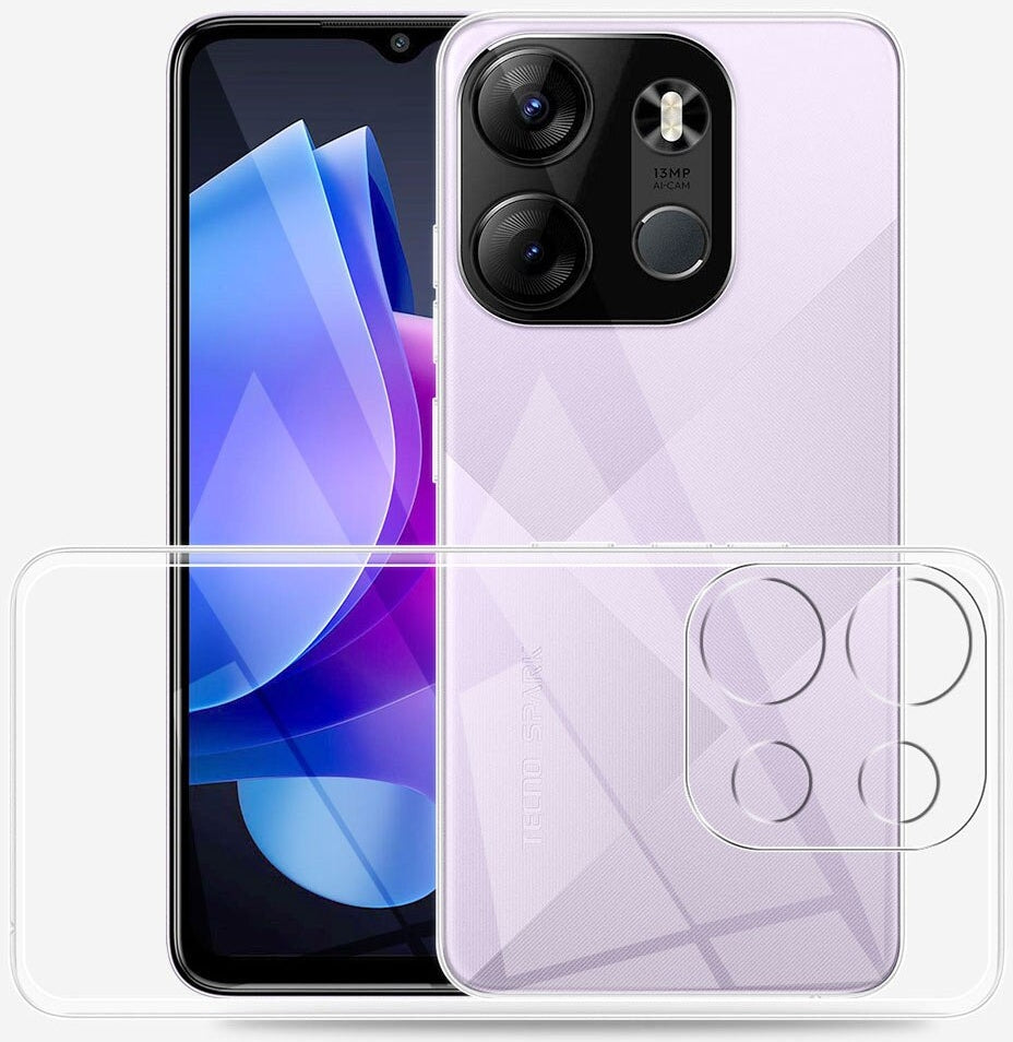 Tecno Spark Go 2023 Kılıf Mnc Süper Silikon Kapak-Renksiz