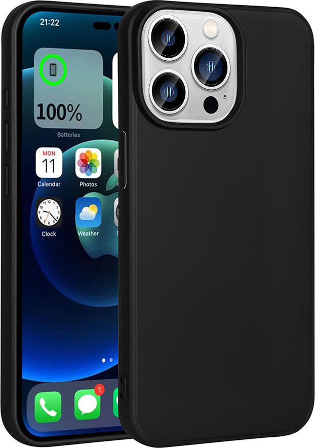 Apple iPhone 15 Pro Max Kılıf Mnc Premier Silikon Kapak-Siyah