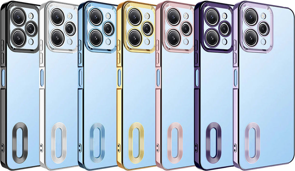Xiaomi Redmi 12 Kılıf Kamera Korumalı Logo Gösteren Mnc Omega Kapak-Lila