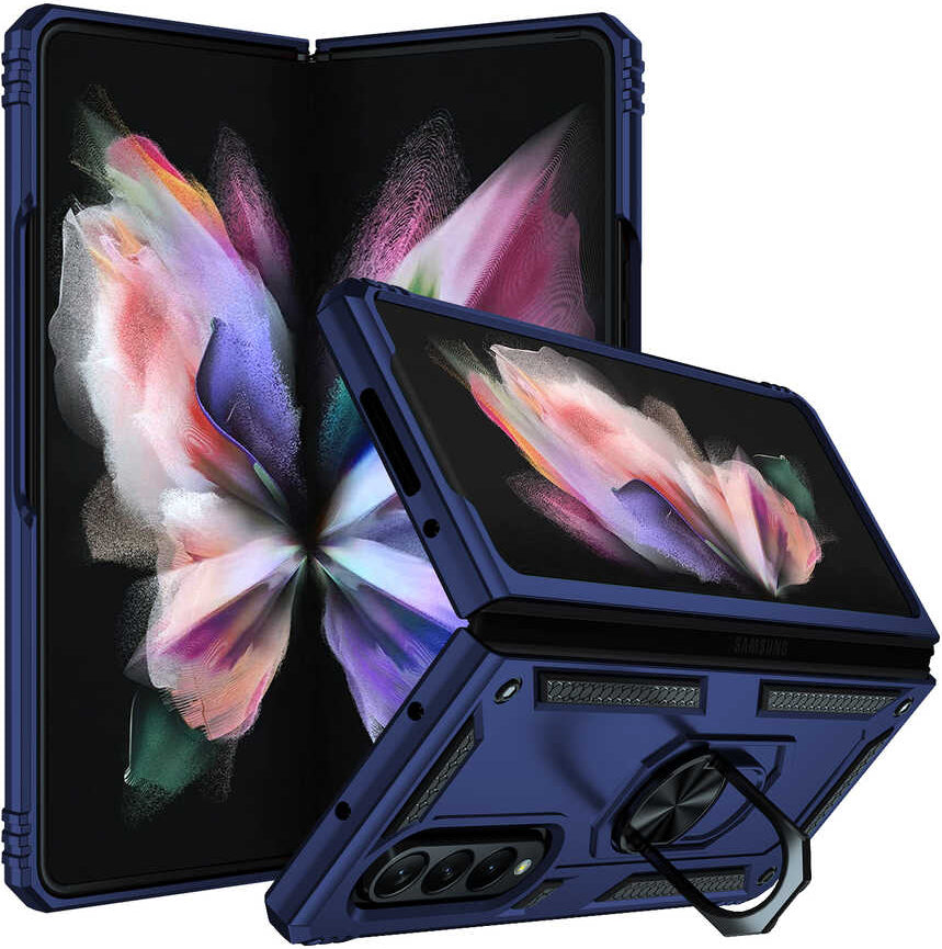 Galaxy Z Fold 3 Kılıf Mnc Vega Kapak-Mavi