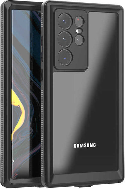 Galaxy S22 Ultra Kılıf 1-1 Su Geçirmez Kılıf-Siyah
