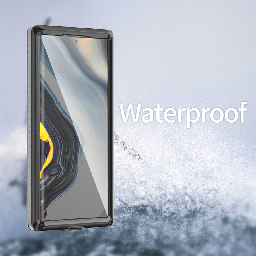 Galaxy S22 Ultra Kılıf 1-1 Su Geçirmez Kılıf-Siyah