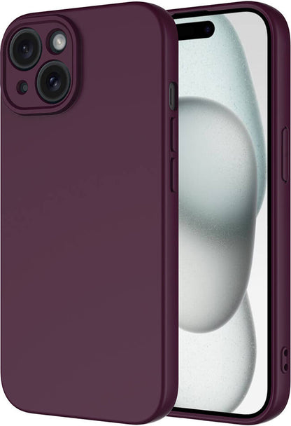 Apple iPhone 15 Plus Kılıf Mnc Mara Laaakan Kapak-Koyu Mor