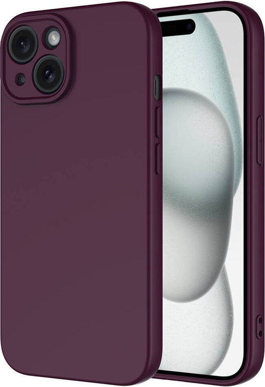 Apple iPhone 15 Plus Kılıf Mnc Mara Laaakan Kapak-Koyu Mor