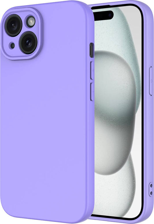 Apple iPhone 15 Plus Kılıf Mnc Mara Laaakan Kapak-Lila