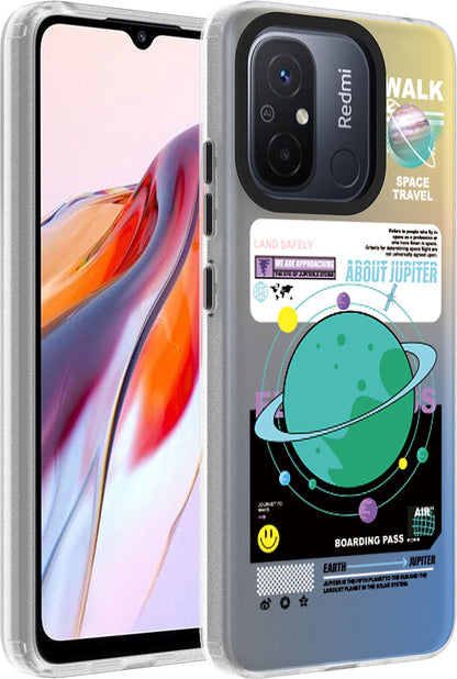 Xiaomi Redmi 12C Kılıf Desenli Mnc Dragon Sert Kapak-Gezegen