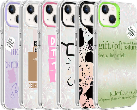 Apple iPhone 14 Kılıf Mermer Desenli Mnc Marbello Kapak-Yeşil