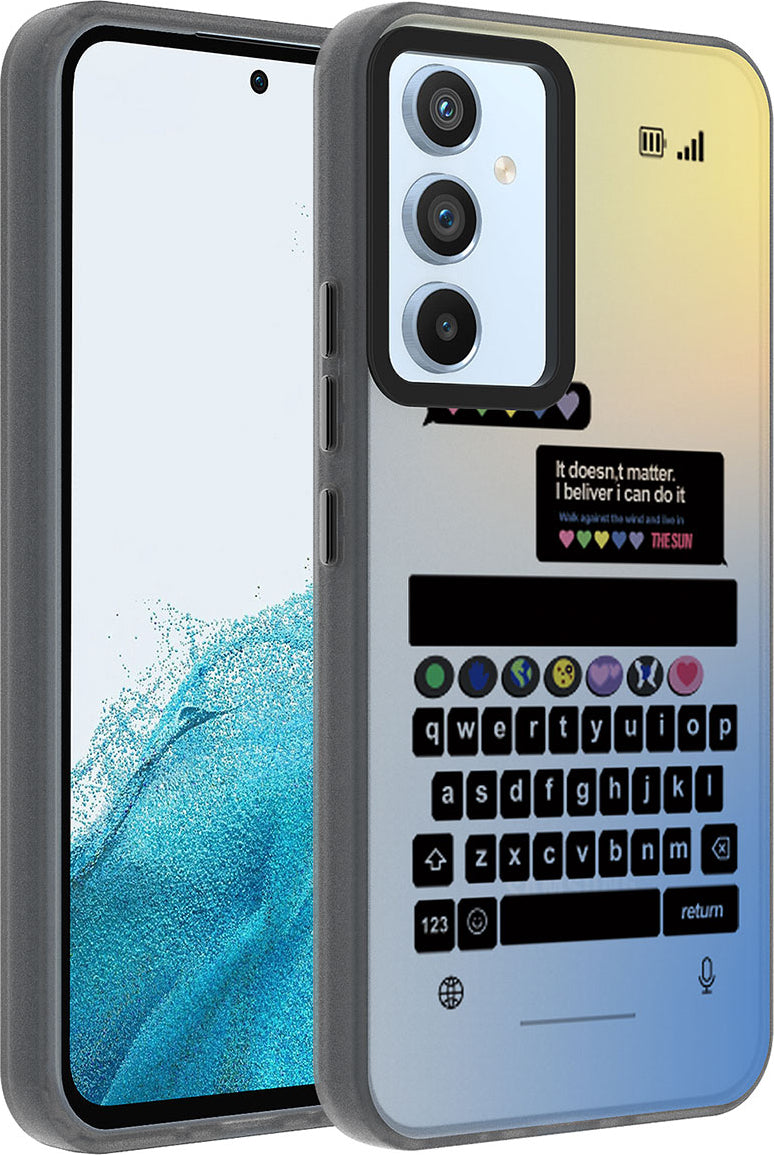 Galaxy A14 Kılıf Desenli Mnc Dragon Sert Kapak-Klavye