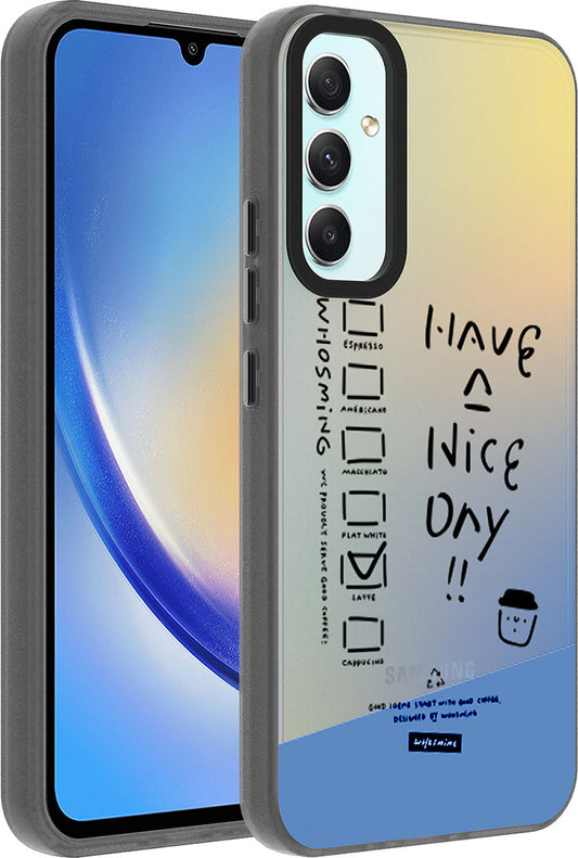Galaxy A34 Kılıf Desenli Mnc Dragon Sert Kapak-Have