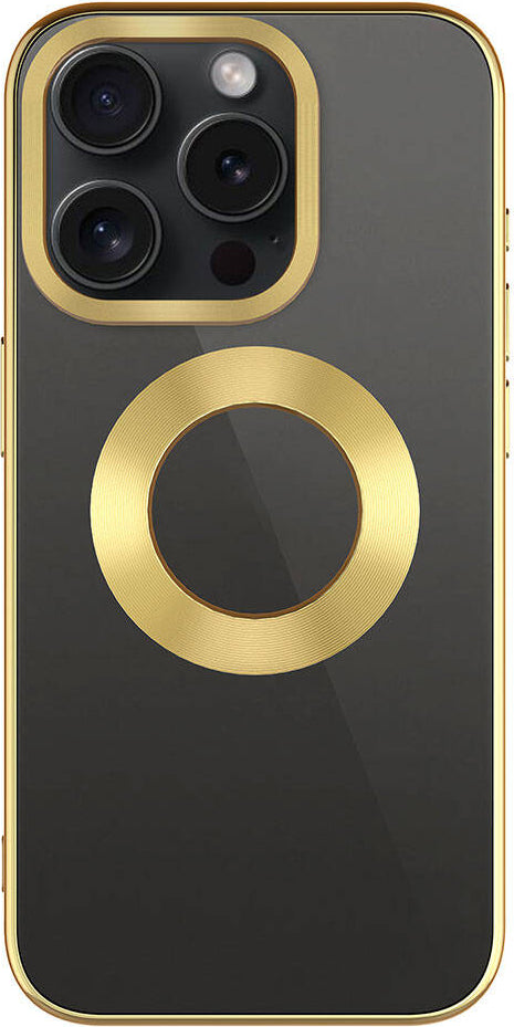 Apple iPhone 15 Pro Kılıf Tek Kamera Çerçeveli Logo Gösteren Mnc Omega Kapak-Lila