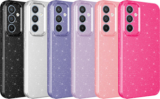 Galaxy A14 Kılıf Kamera Korumalı Simli Lüks Mnc Koton Kapak-Turuncu