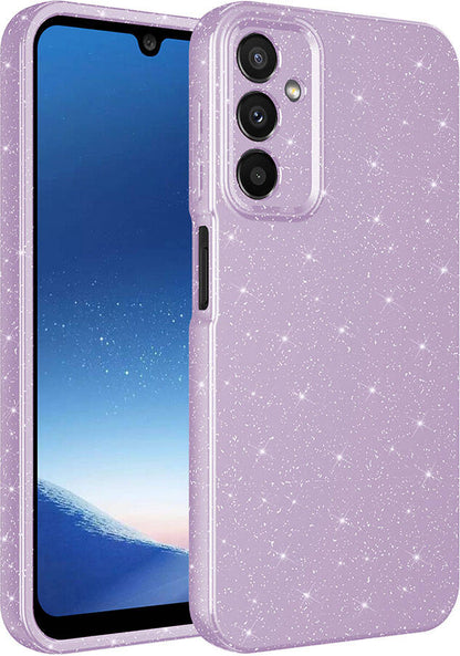 Galaxy A25 Kılıf Kamera Korumalı Simli Lüks Mnc Koton Kapak-Lila
