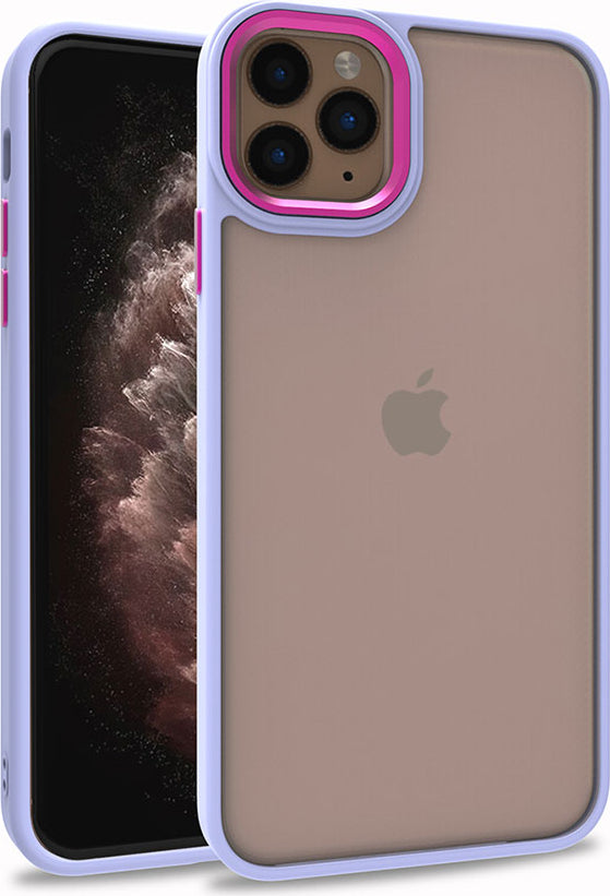 iPhone 12 Pro Kılıf Mnc Flora Kapak-Lila